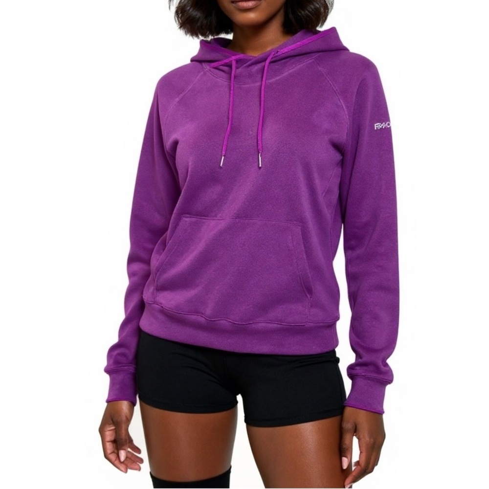Columbia Lightweight Kangaroo Pocket Fleece Hoodie Sweatshirt Purple Size Small